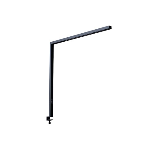 PRO+BARISARDA-T LED 77W 9078lm 4000K UGR<12, hämardatav lülitist ja sensoriga, üles/alla valgusega töökohavalgusti, matt must, must hajuti, lauakinnitusega